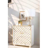 Coaster Furniture 953286 2-door Accent Cabinet White and Gold